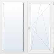 Окно двухстворчатое REHAU BLITZ